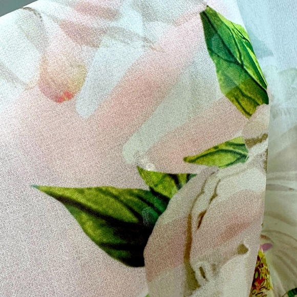 Farm Rio x Anthropologie Dahlia Sheer Floral Print Dress - Picture 13 of 15